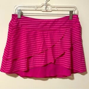 Title Nine Hot Pink Striped Women's Active Skort Size M
